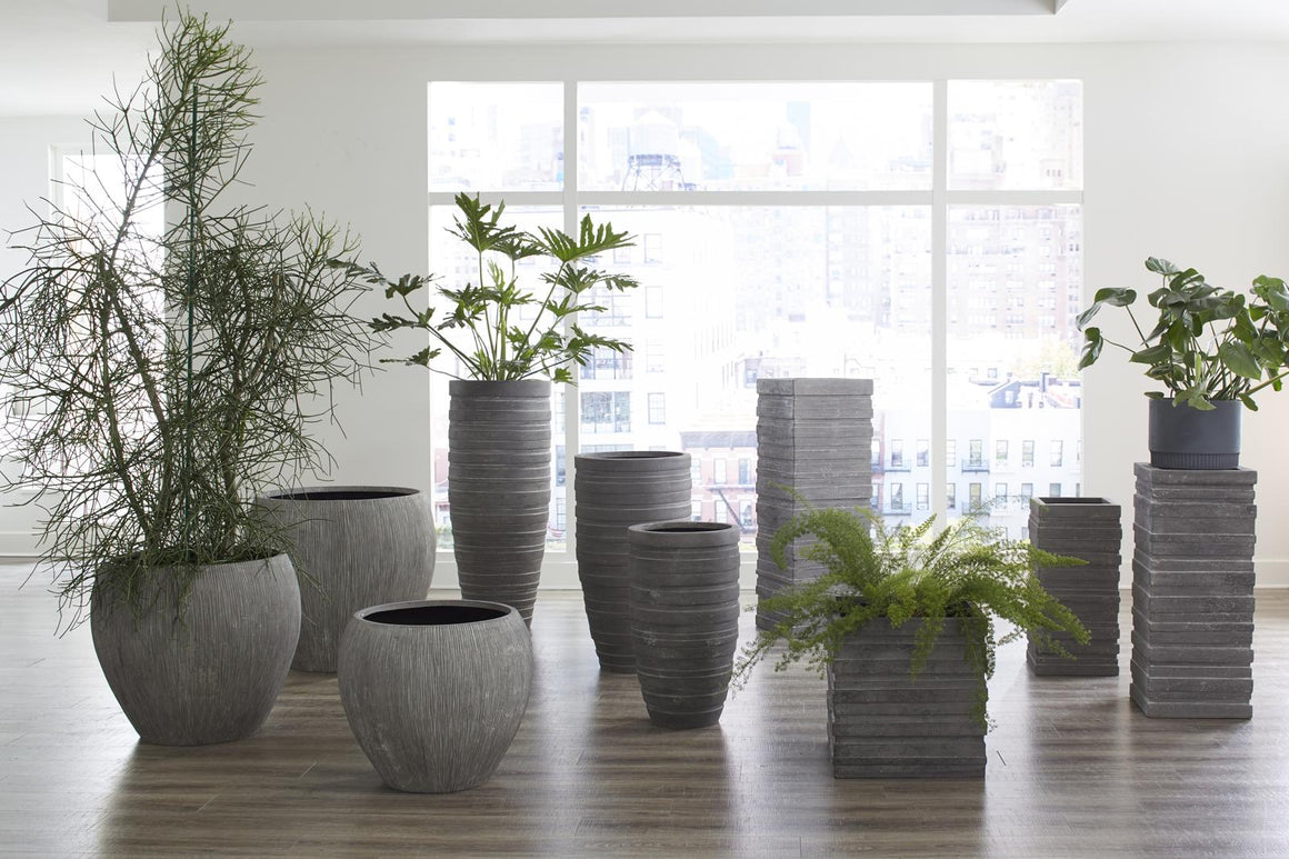 June Square Planter, Gray, LG