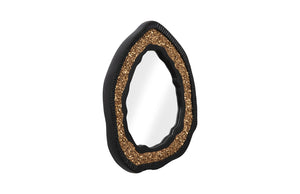 Geode Mirror, Black And Gold, Matte
