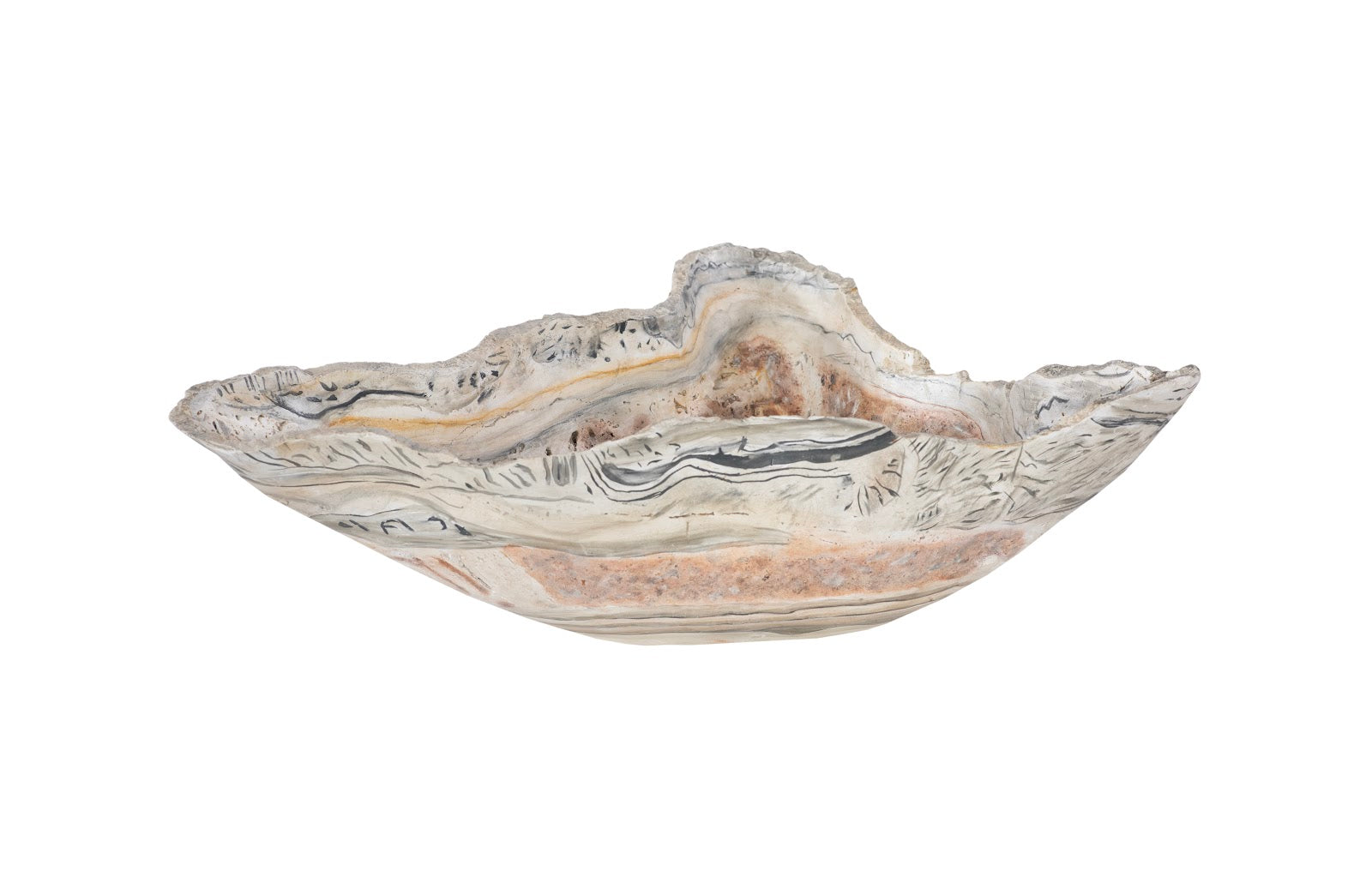 Cast Onyx Bowl, Faux Finish, Medium
