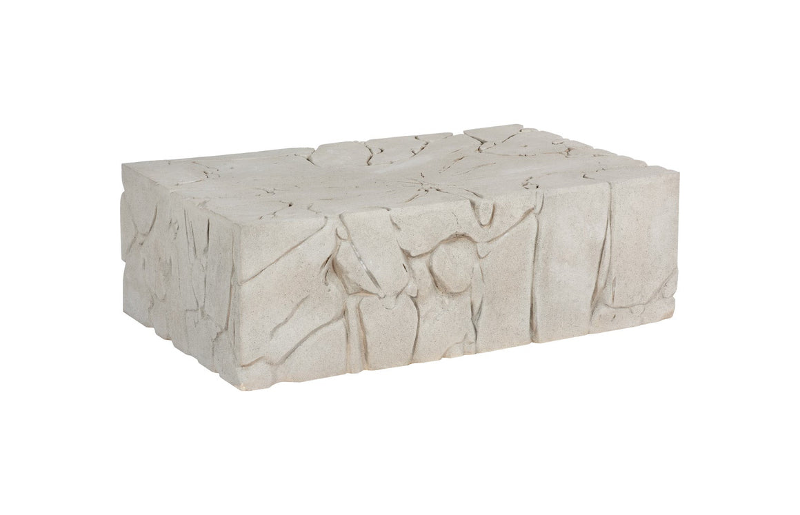 Chunk Coffee Table, Rectangle, Roman Stone