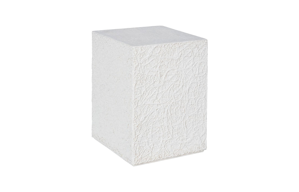 String Theory Pedestal, White Stone, Small