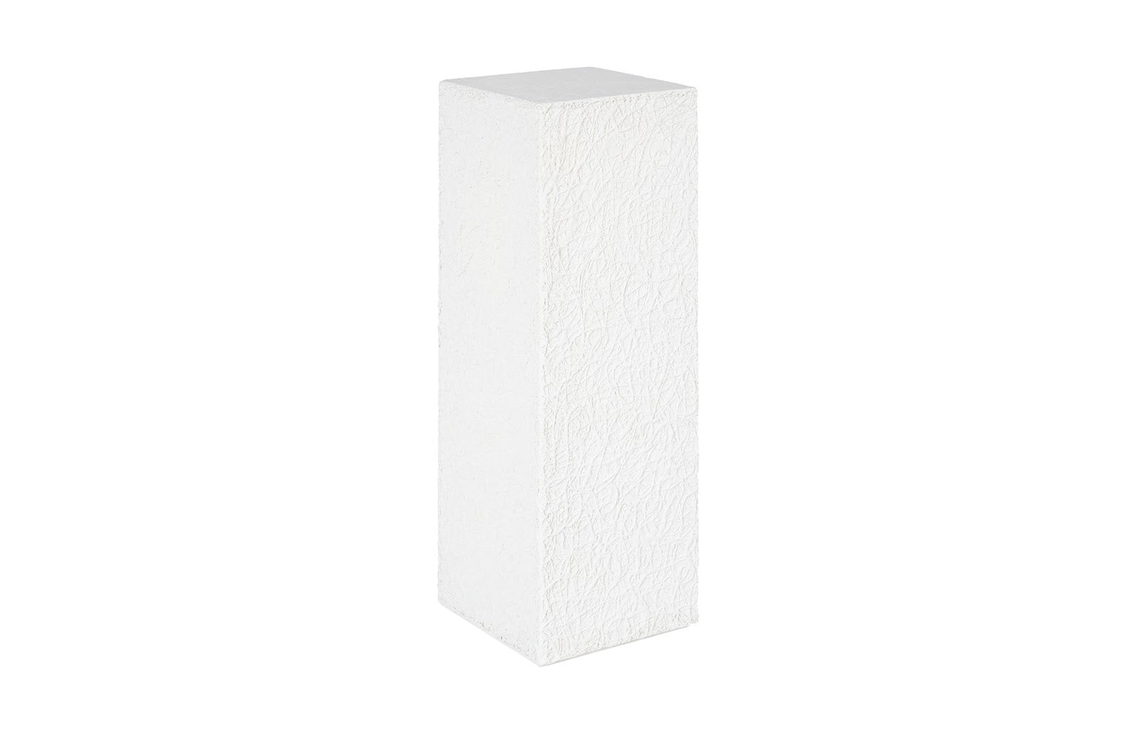 String Theory Pedestal, White Stone, Large