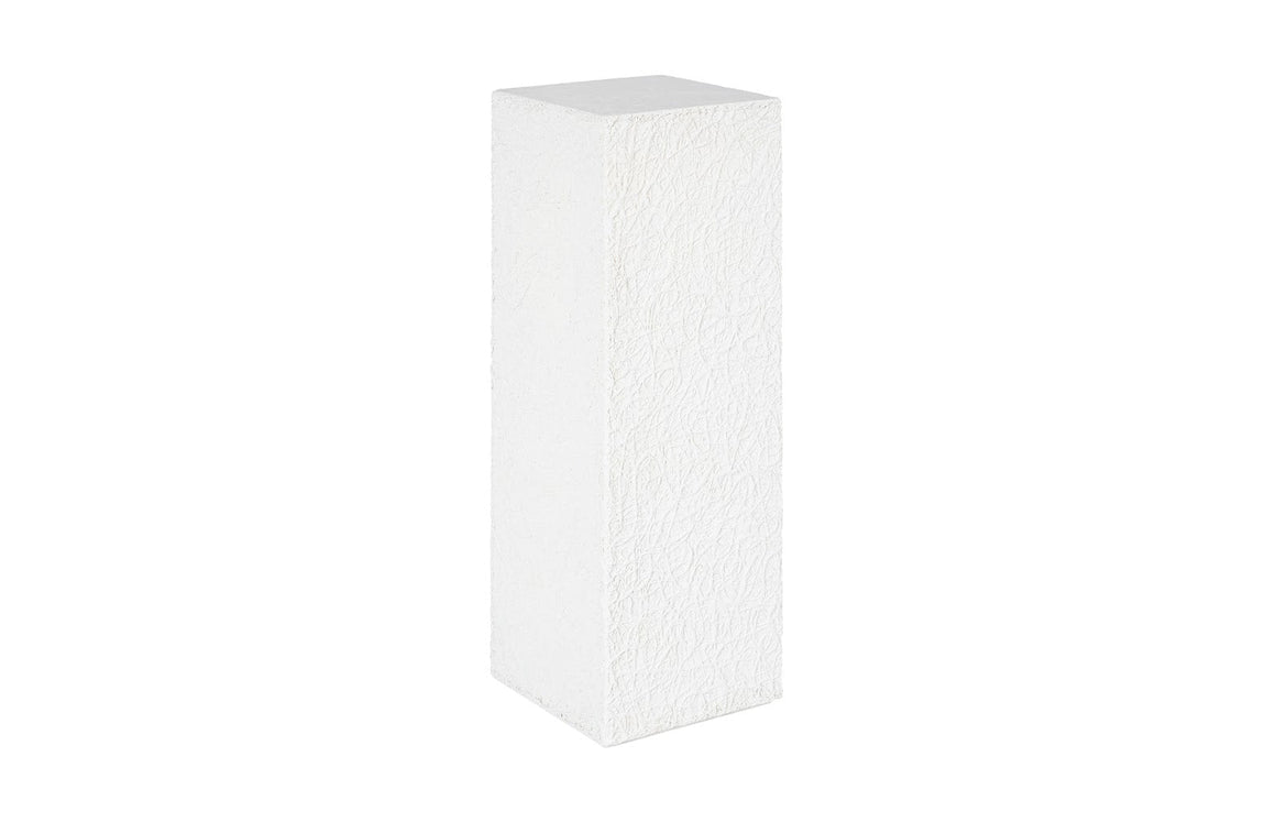 String Theory Pedestal, White Stone, Large
