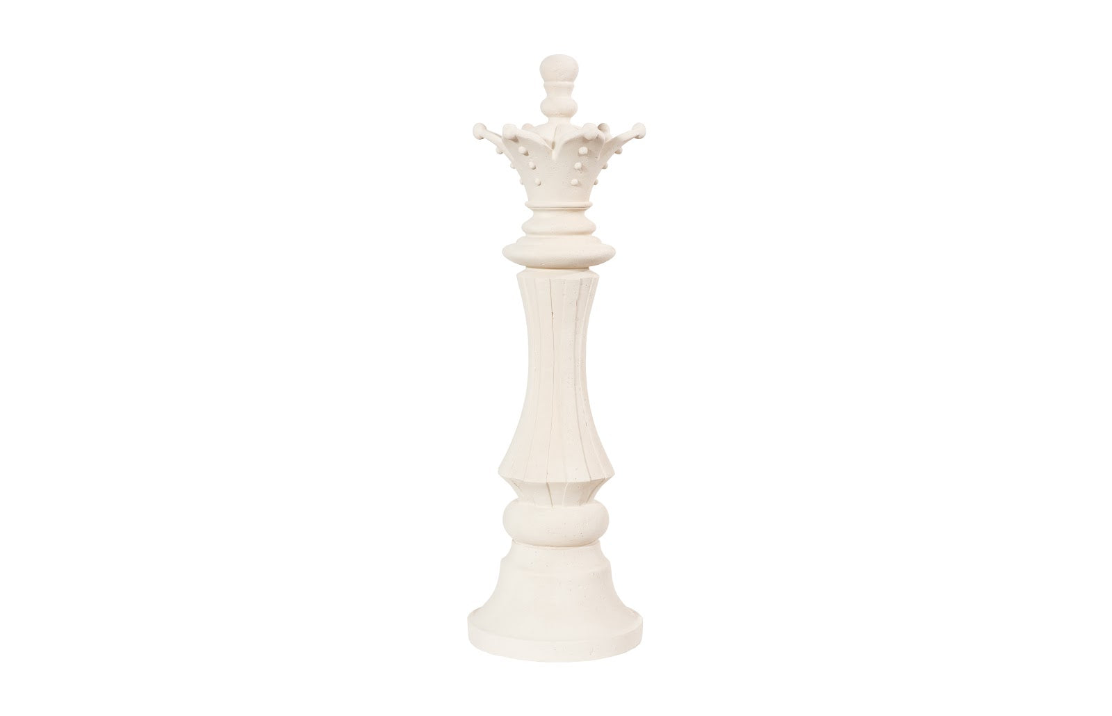 Queen Chess Sculpture, Cast Stone White