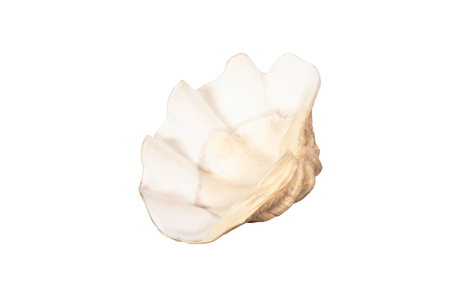Clamshell Cast Cast Clam Shell Bowl, Faux Finish, SM - Scenario Home