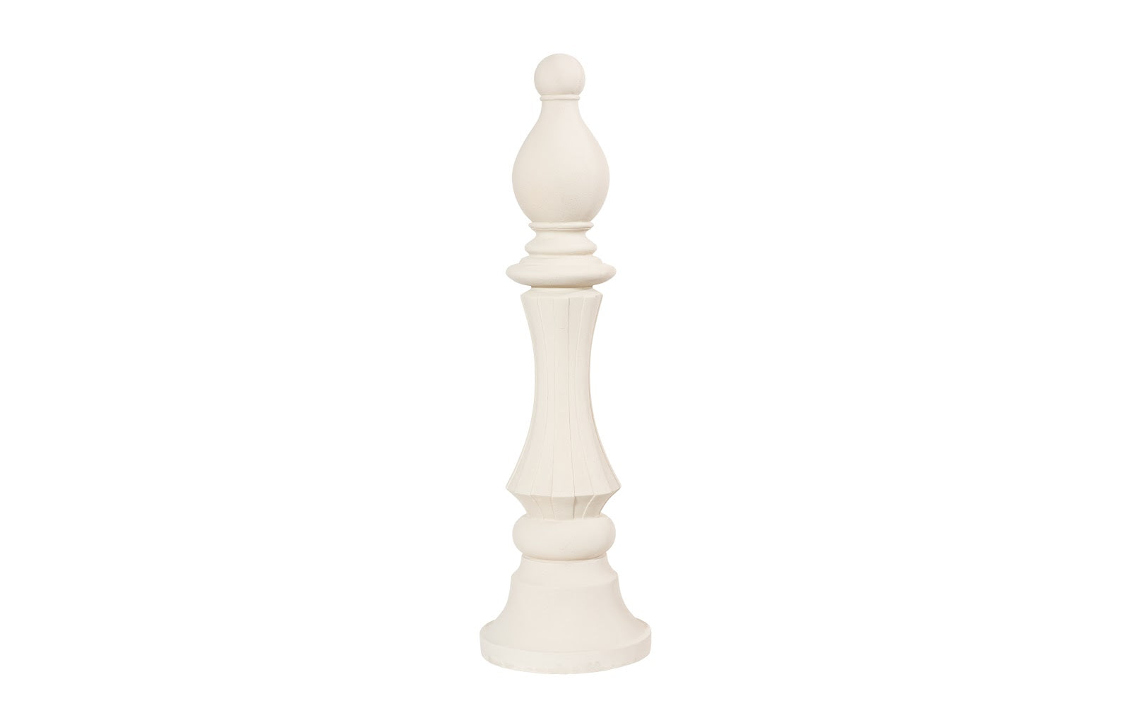 Bishop Chess Sculpture, Cast Stone White