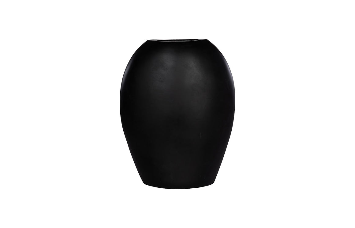 Pod Vase, Large, Black Matte
