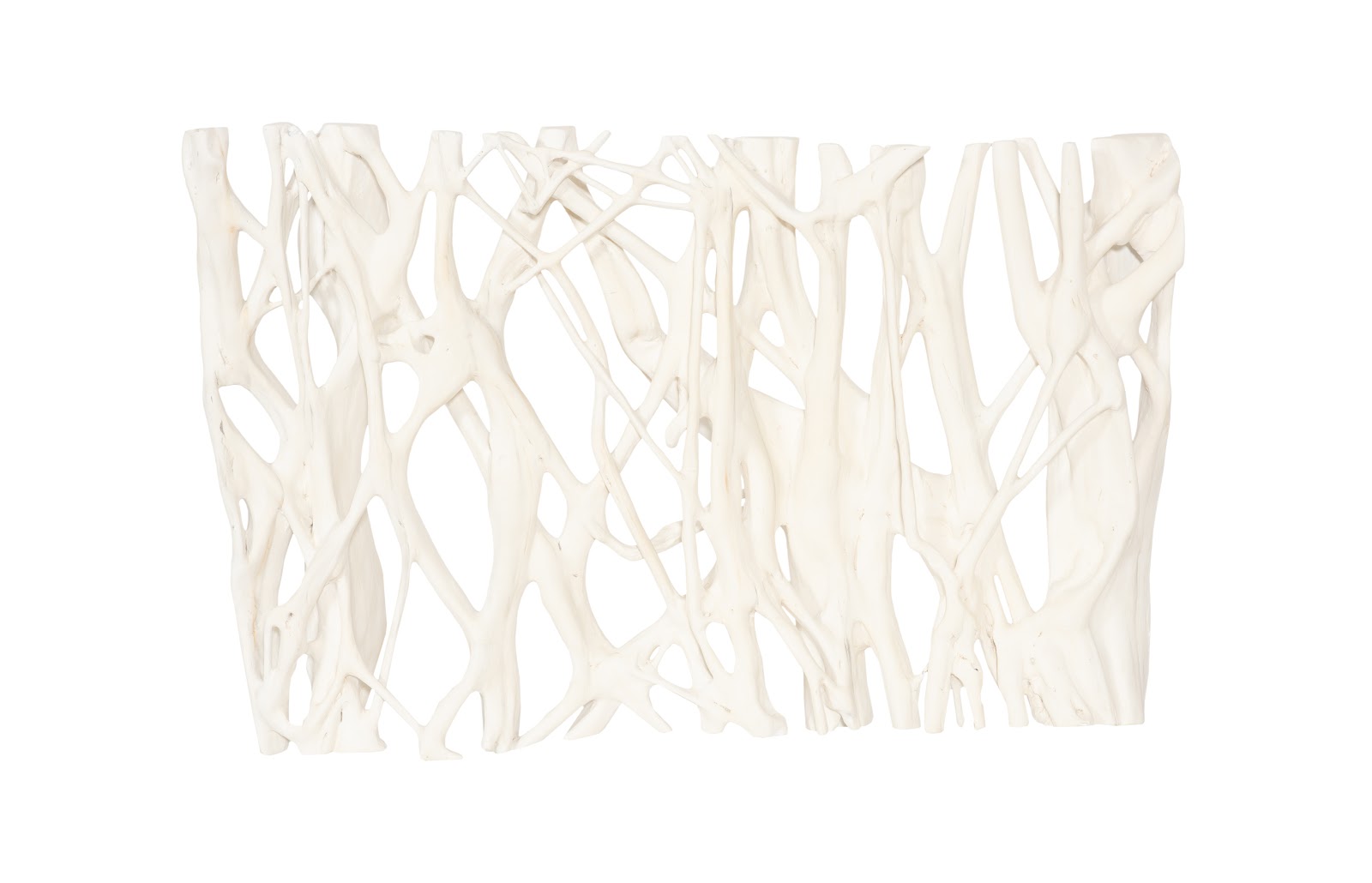 Cast Entwined Rectangular Wall Root, Faux Bleached