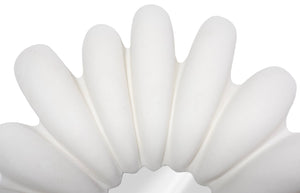 Radial Shell Mirror, White Stone