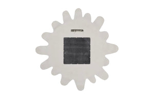 Radial Shell Mirror, White Stone