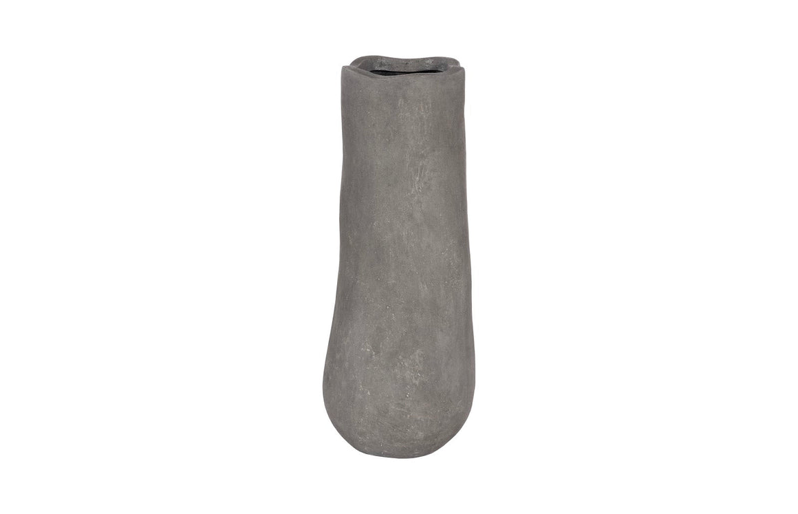 Organic Tall Vase, Gray