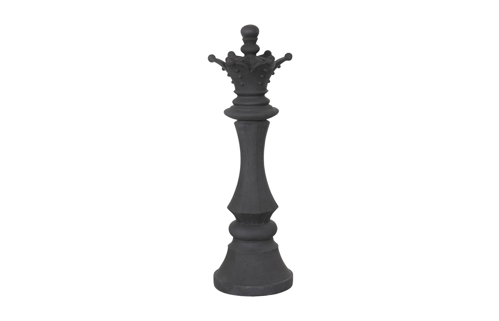 Queen Chess Sculpture, Cast Stone Black, Small