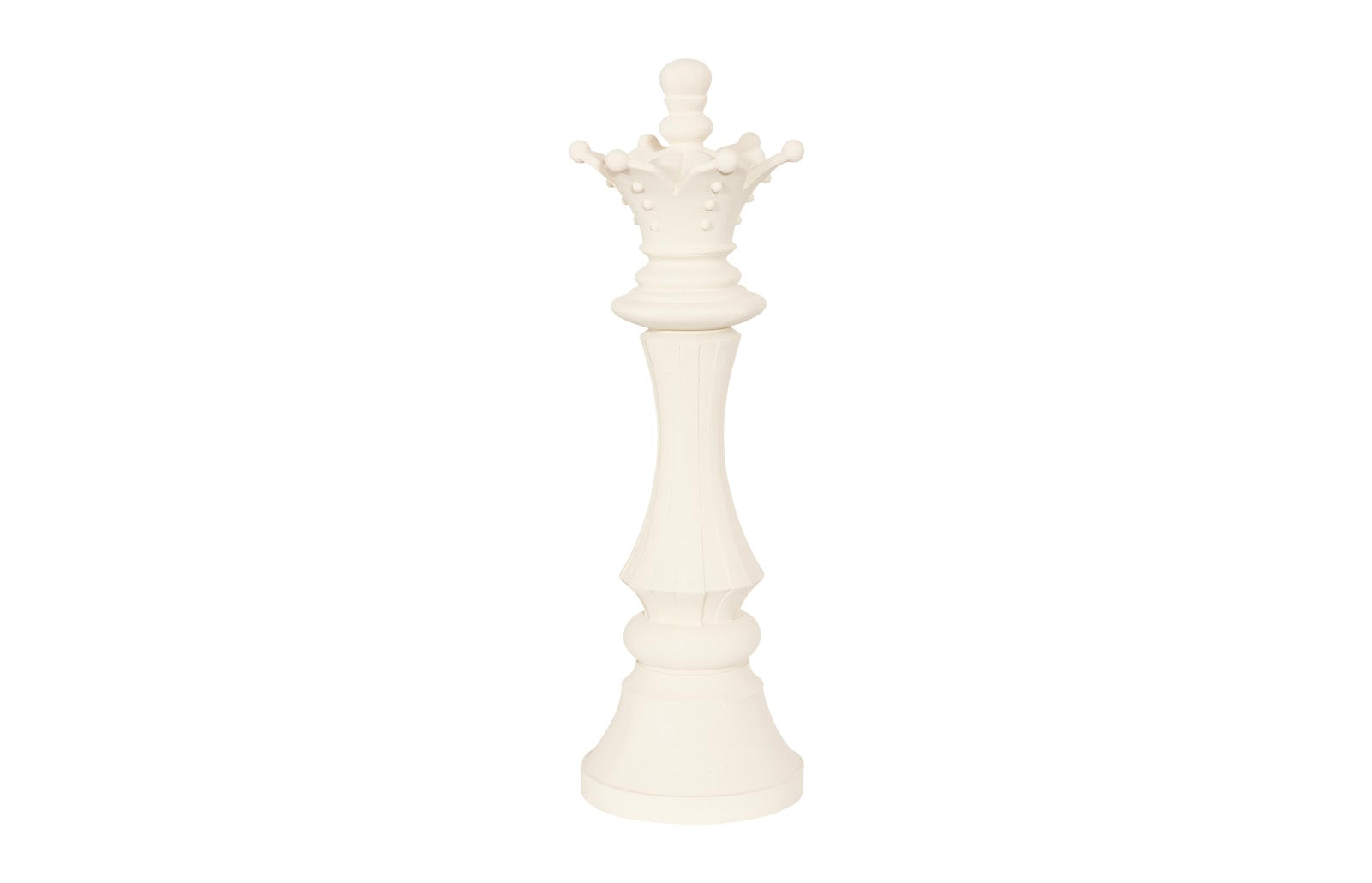Queen Chess Sculpture, Cast Stone White, Small