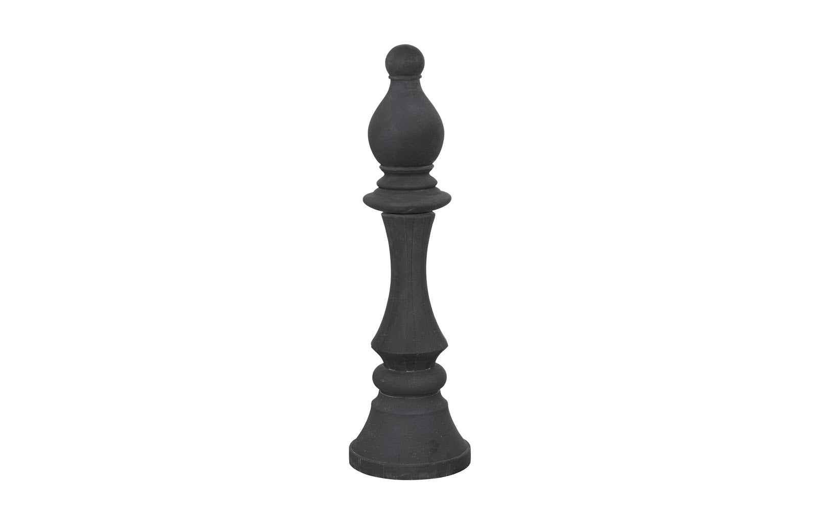 Bishop Chess Sculpture, Cast Stone Black, Small