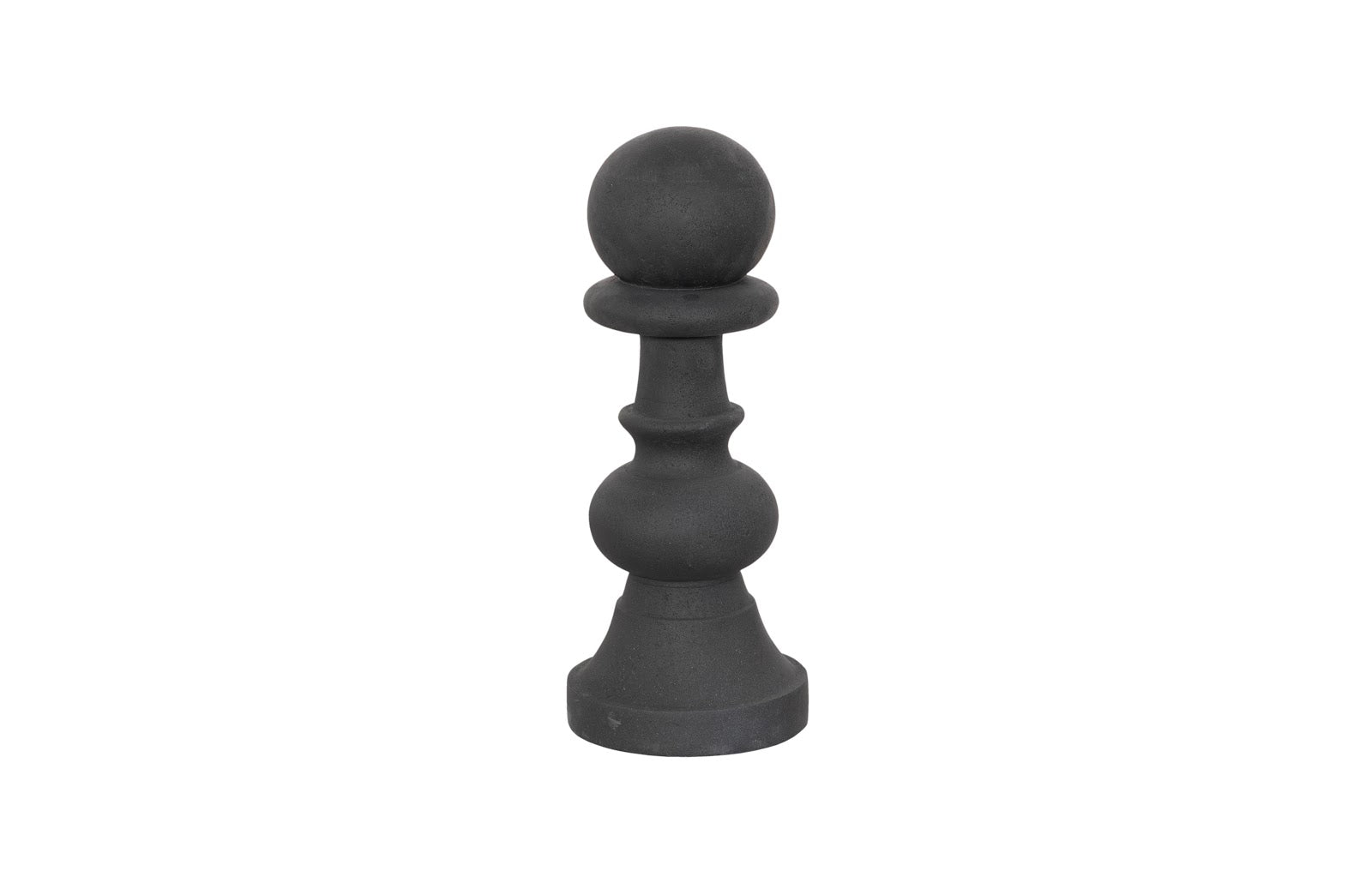 Pawn Chess Sculpture, Cast Stone Black, Small