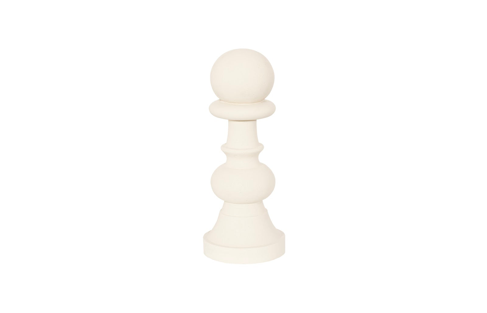 Pawn Chess Sculpture, Cast Stone White, Small