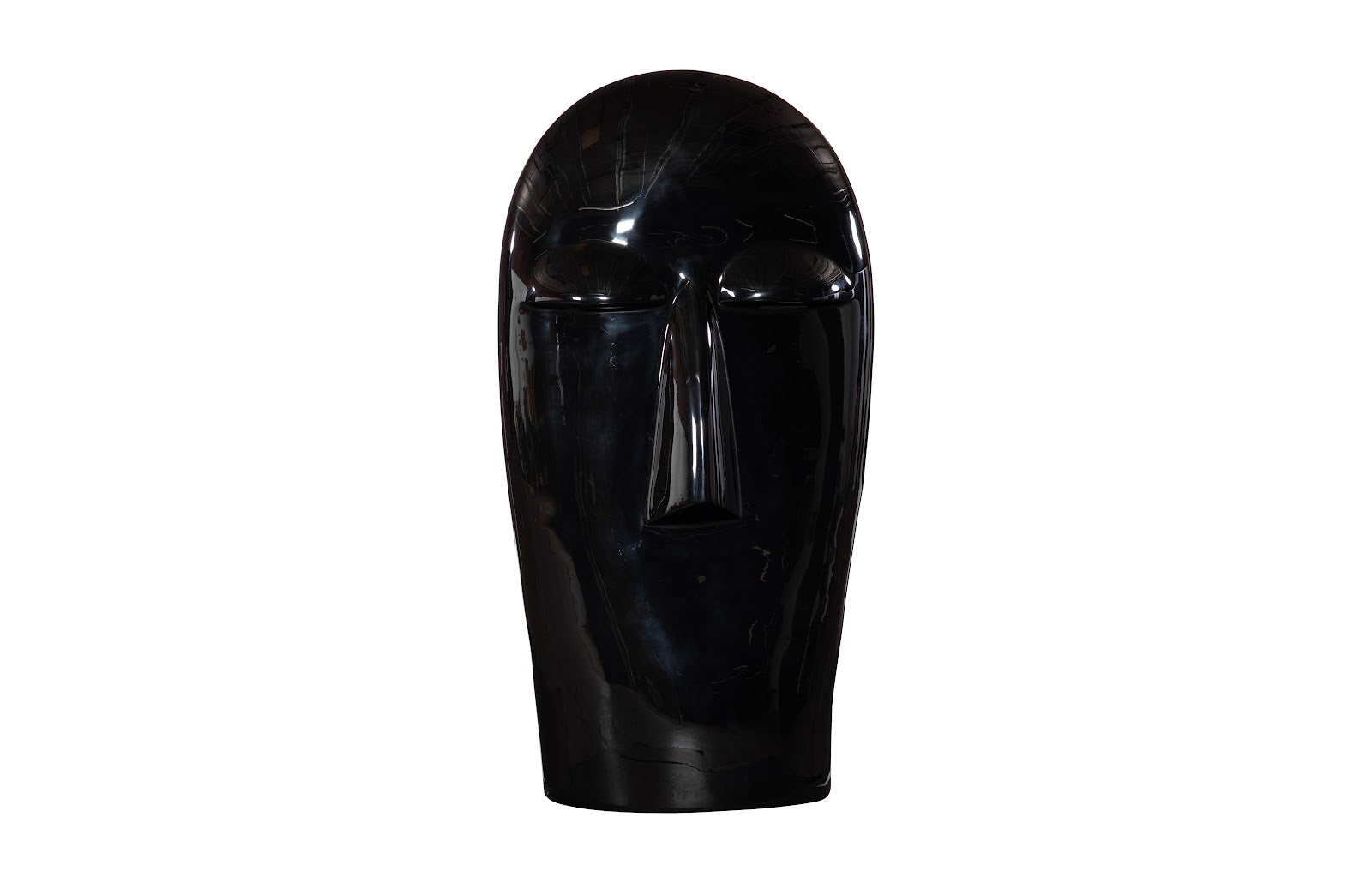 Emerging Face Sculpture, Gel Coat Black, Large