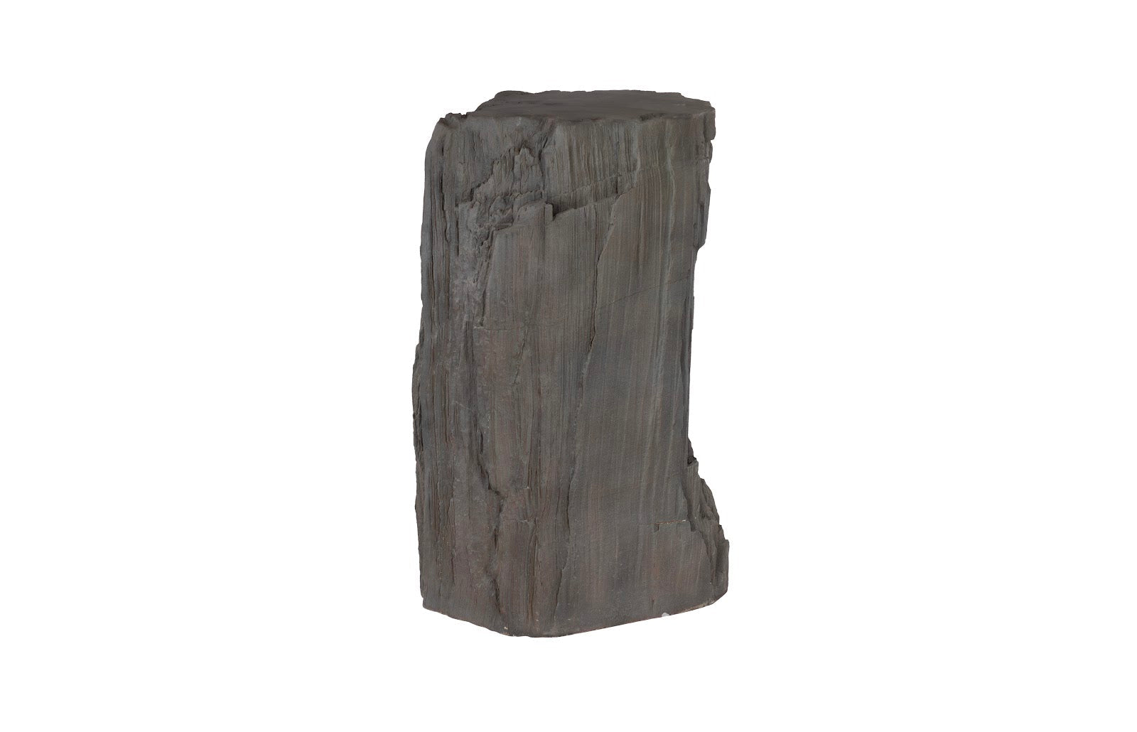 Stratified Cast Stone Pedestal, Painted Slate
