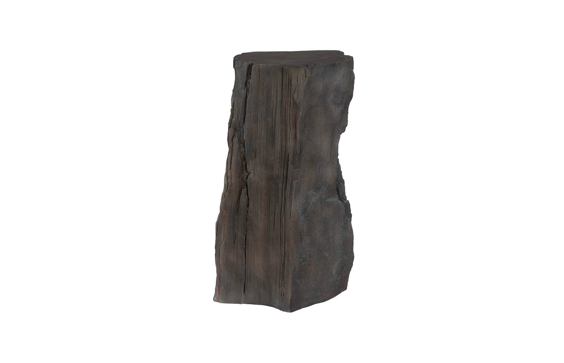 Stratified Cast Stone Pedestal, Painted Slate