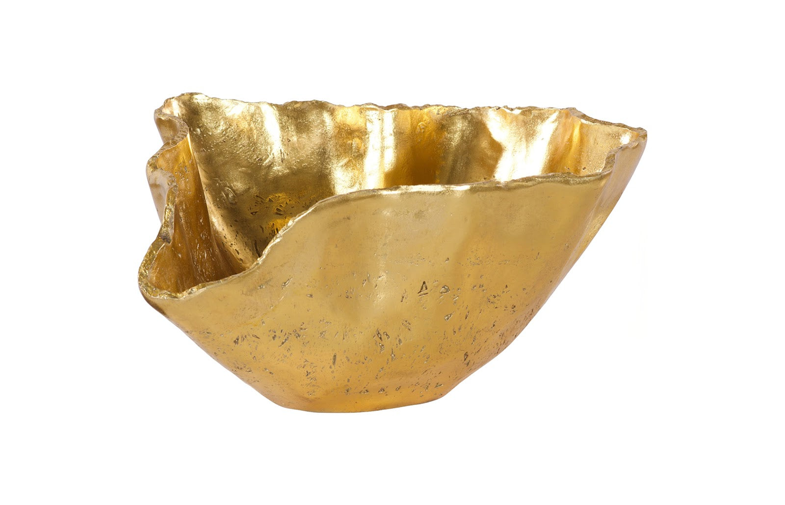 Cast Onyx  Bowl, Gold Leaf, Large