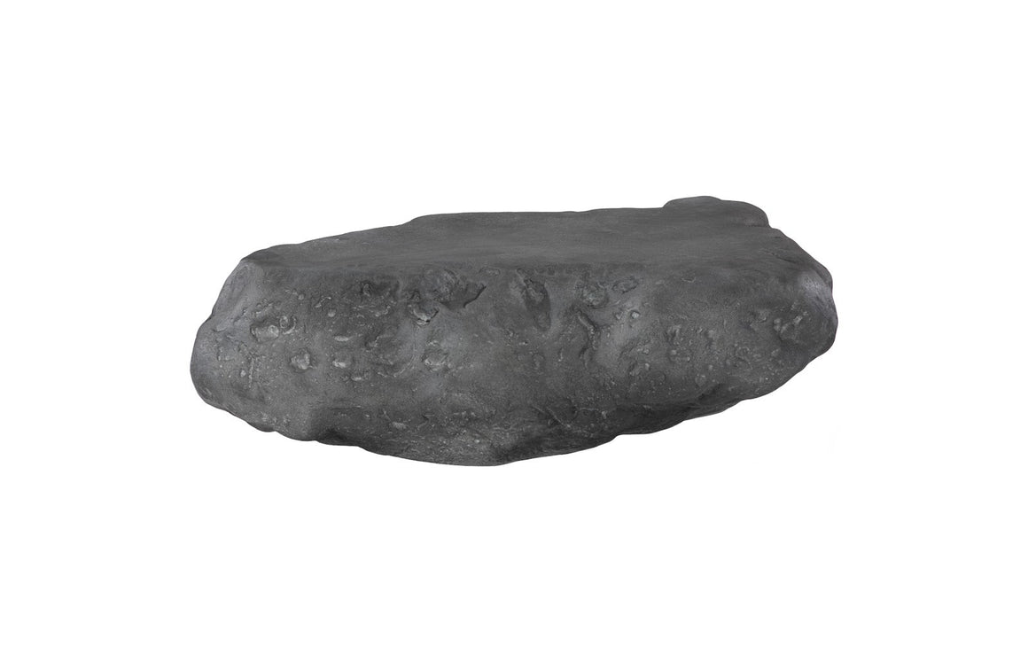 Cast Boulder Coffee Table, Charcoal Stone, Large