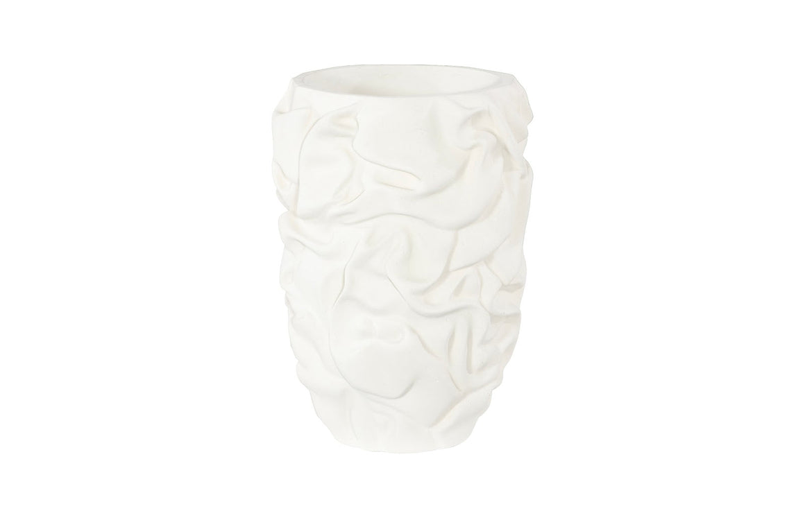 Drape Planter, White Stone, SM