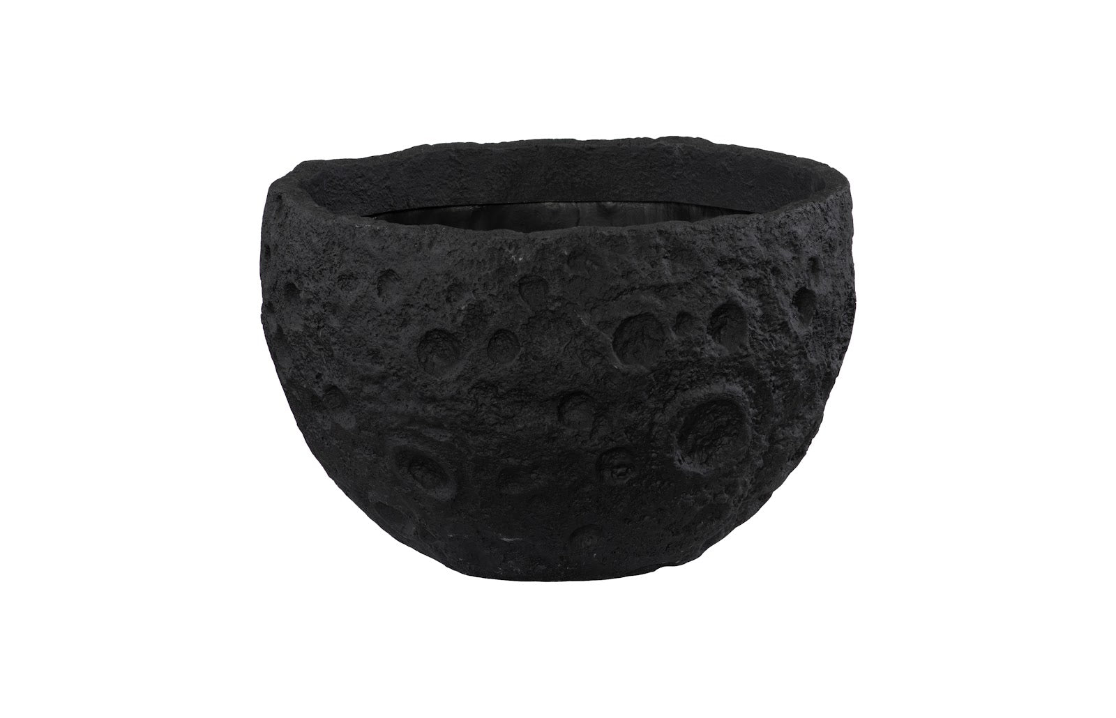 Crater Planter, Black Stone