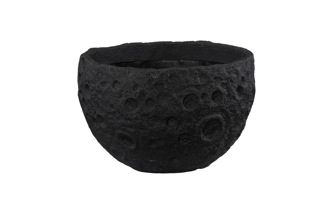 Crater Planter, Black Stone