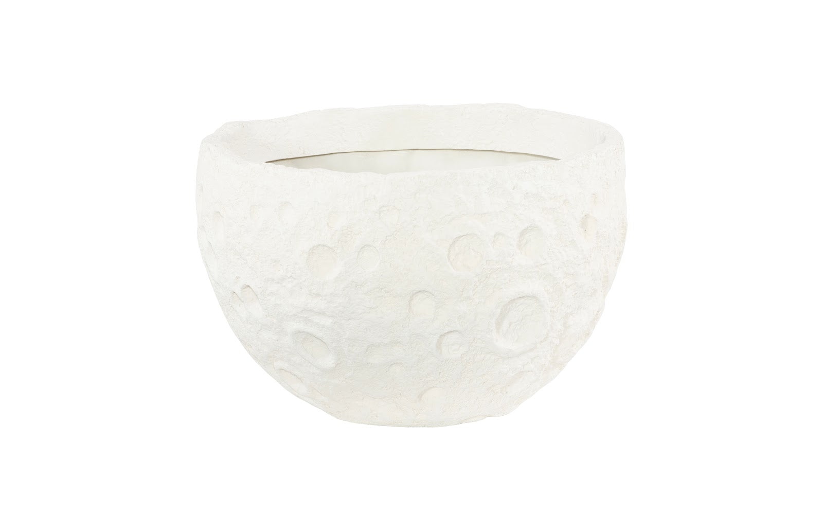 Crater Planter, White Stone