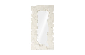 Rocky Ridge Dress Mirror, White Stone