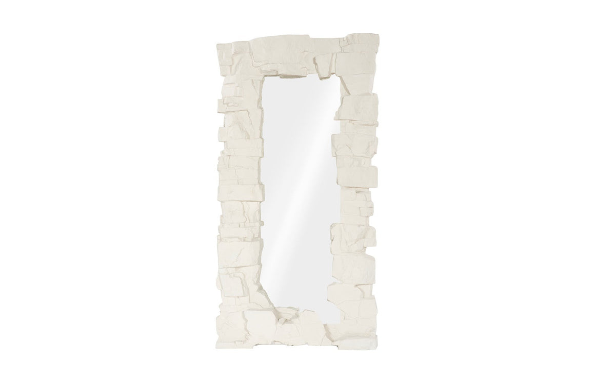 Rocky Ridge Dress Mirror, White Stone