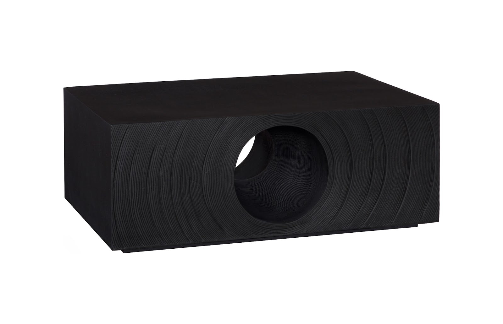 Void Coffee Table, Black Stone