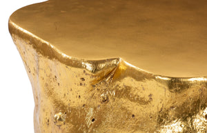 Log Coffee Table, Gold Leaf