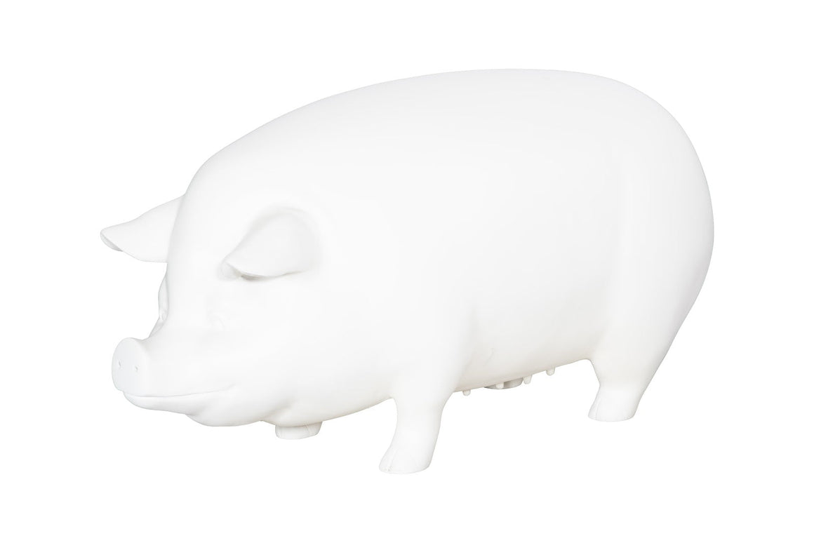 Pig Sculpture, Standing, Off White