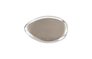 River Stone Coffee Table, Small, Silver Leaf