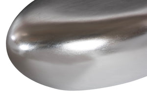 River Stone Coffee Table, Small, Silver Leaf