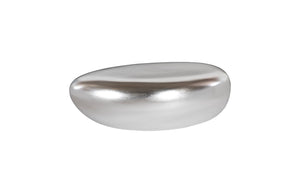 River Stone Coffee Table, Small, Silver Leaf