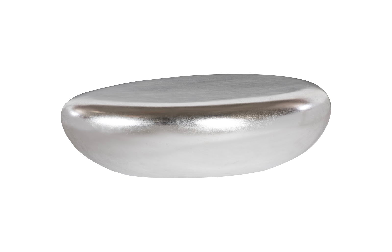 River Stone Coffee Table, Silver Leaf, Large