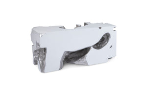 Freeform Bench, White, Silver Leaf, SM