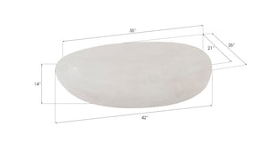 River Stone Coffee Table, Small, Roman Stone Finish