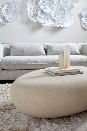 River Stone Coffee Table, Large, Roman Stone Finish