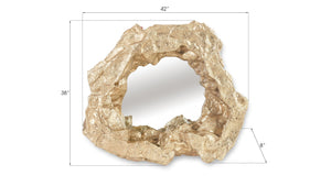 Rock Pond Mirror, Gold Leaf