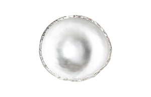 Broken Egg Bowl, White and Silver Leaf