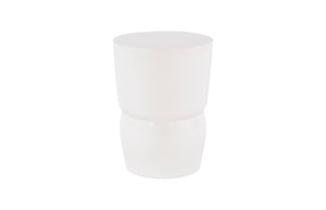 Carved Stool, Gel Coat White