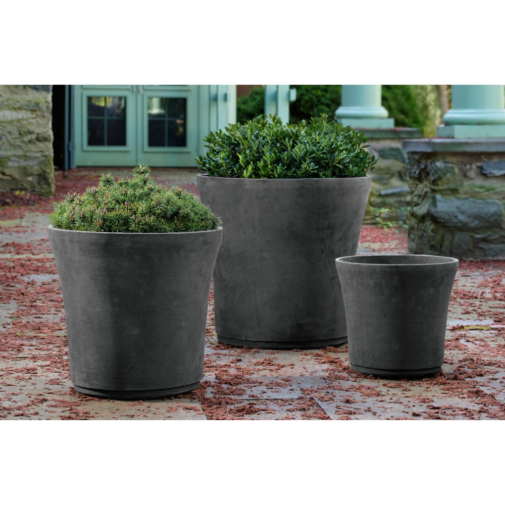Extra Large Cloche Cast Stone Planter - Charcoal