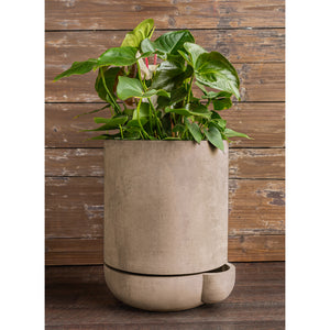 Brown Simple Pot Cast Stone Planter - 3 Sizes