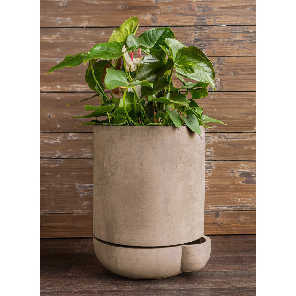 Brown Simple Pot Cast Stone Planter - 3 Sizes