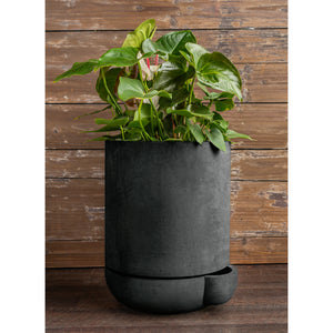 Charcoal Simple Pot Cast Stone Planter - 3 Sizes