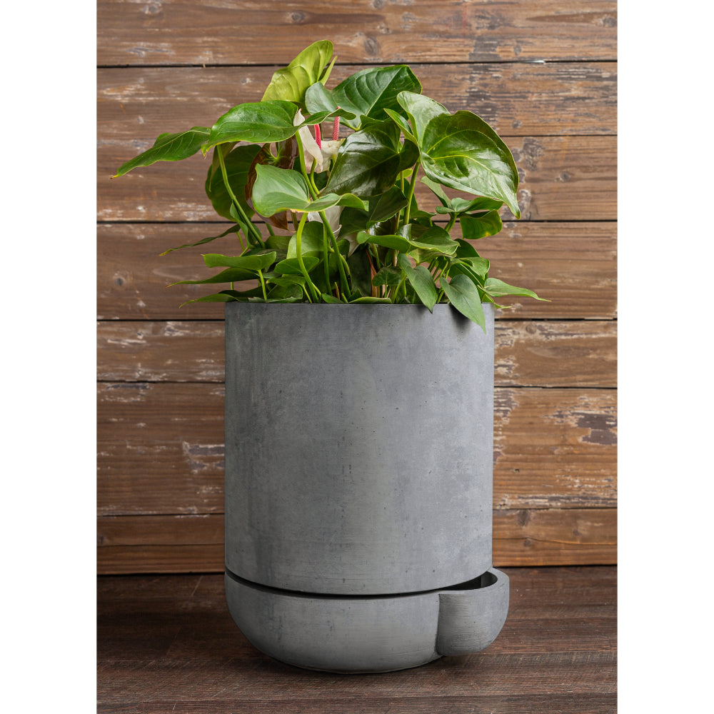 Grey Simple Pot Cast Stone Planter - 3 Sizes