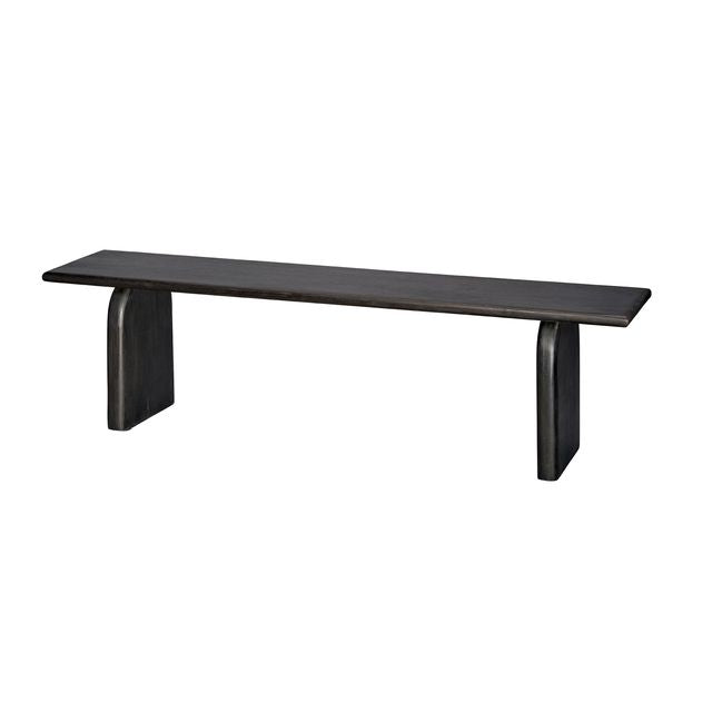 Arc Mango Wood Bench, Black